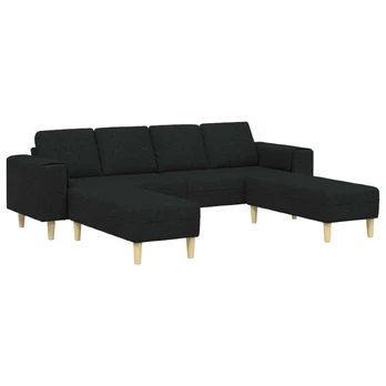 Svetainės sofa 3 pcs Juoda Poliesteris