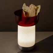 "Artemide Bontà" LED stalinė lempa, raudonas dubuo