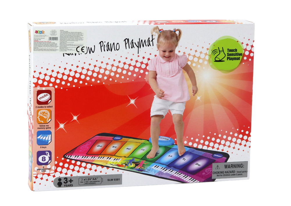 Lean Toys Educational Musical Dance Mat Rainbow Piano