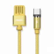 USB Kabelis Remax Gravity Rc-095A Magnetic Usb / Usb Type C Cable With Led Light 1M 1.5A Auksinis kaina