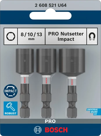 Bosch 3 PRO Impact galin. 50mm,8/10/13mm