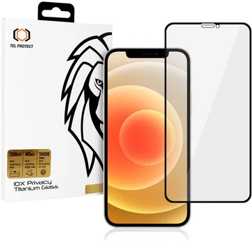 Apsauginis stiklas 10X Privacy Titanium skirtas Apple iPhone 12/12 Pro
