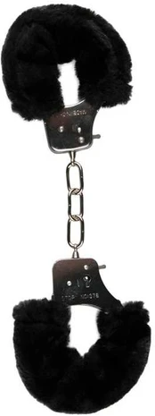 Easytoys Passkey Furry Handcuffs - Juodas