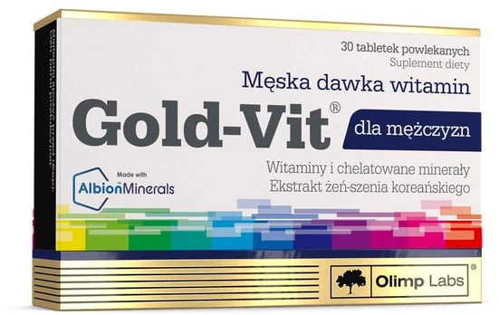 Olimp Gold-Vit For Men maisto papildas 30 tablečių