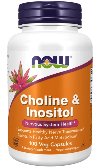 NOW Foods Choline & Inositol 100 v. kaps.