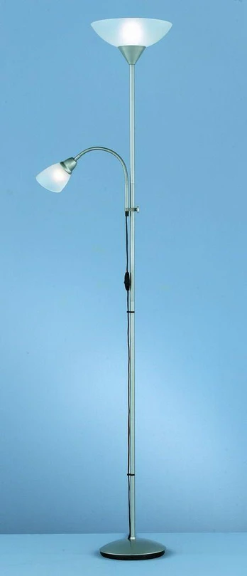 Trio-Lighting Erzwo uplighter E27 + E14 grey stāvlampa