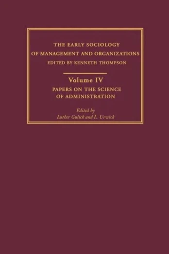 Papers on the Science of Administration