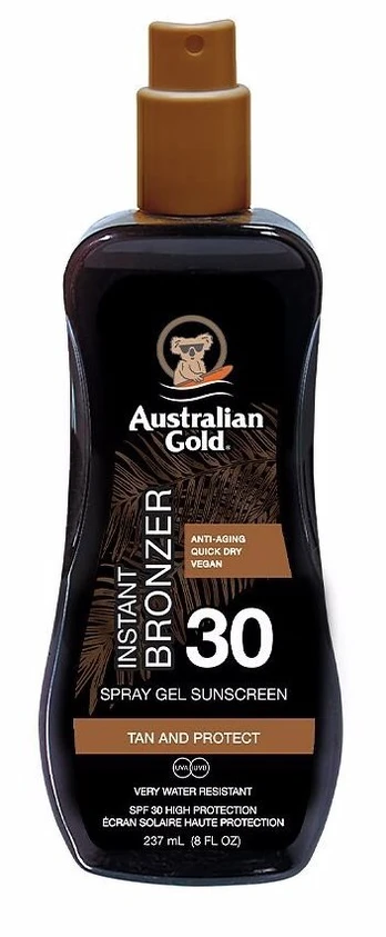 Gelis įdegio priežiūrai kūnui Australian Gold Instant Bronzer SPF30, 237 ml