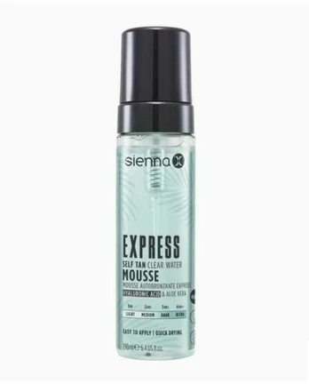 SIENNA X skaidrios savaiminio įdegio putos EXPRESS TAN WATER MOUSSE, 190ml