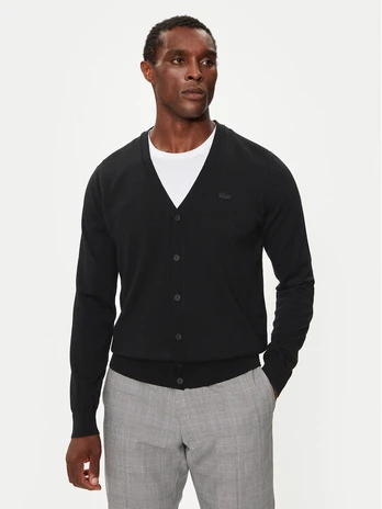 Lacoste Kardiganas AH5665 Juoda Regular Fit