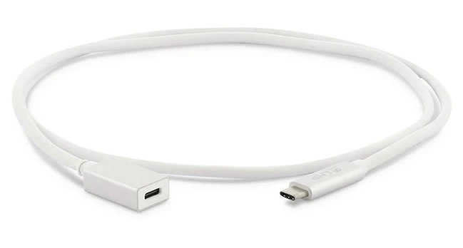 Kabelis LMP USB-C į USB-C plėtinys baltas