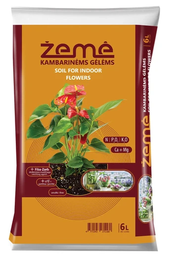 Žemė kambarinėms gėlėms, 6 L