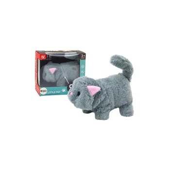 Marka Niezdefiniowana Plush Interactive Animal Kitten Walks and Meows Gray
