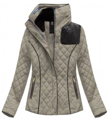 SHORT QUILTED JACKET BEIGE (WZ105) striukė