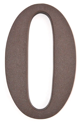 Buto numeris 0, 190 mm, plastikinis, bronzos sp.