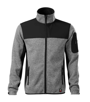 Vyriška megzto Softshell striukė RIMECK Casual 550 Knit light gray, 350 g/m²