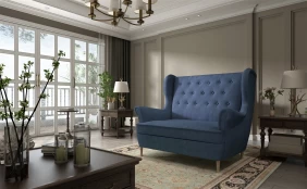 Sofa Aros, tamsiai mėlyna kaina