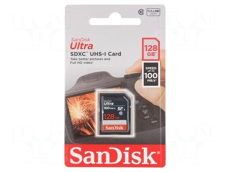 Memory card | Ultra | SDXC | R: 100MB/s | Class 10 UHS U1 | 128GB