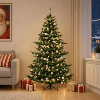 Dirbtinė kalėdinė eglutė su rutuliuku 180 cm 300 LED