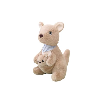 Lean Toys Plush Mascot Cuddly Toy Kangaroo With Cub 23cm