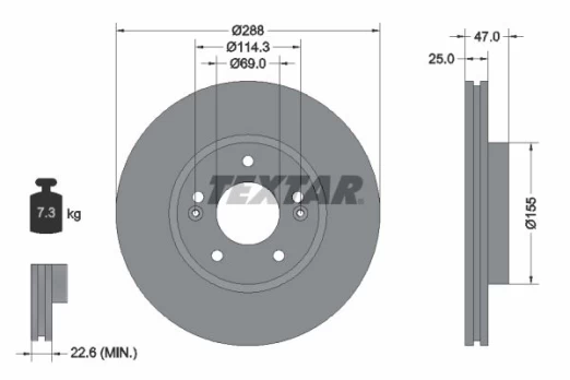 TEXTAR 92290503 Brake Disc