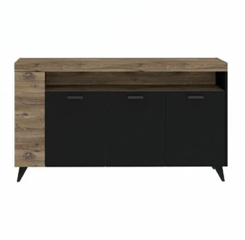 Komoda Intermeble Siena 4D, ruda/juoda