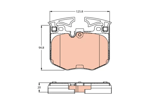 TRW GDB2260 Brake pad set