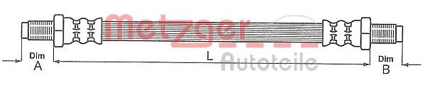 Stabdžių žarnelė METZGER 4112107