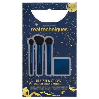Real Techniques Blush & Glow Brush and Mirror Set aksesuaras