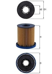 Alyvos filtras MAHLE OX1350