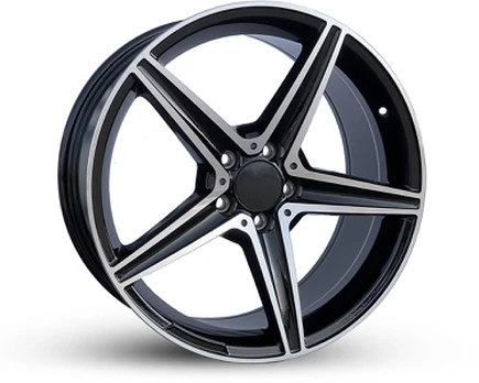 8376 R19 8J 5x112 ET45 CB66.6 Black Machine Face (BMF)