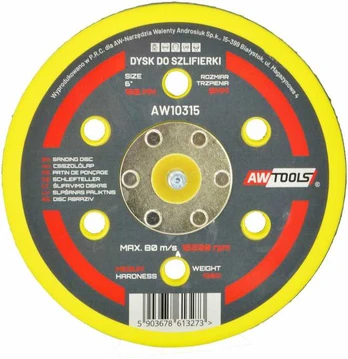 AW-Tools AWTOOLS DYSK 150mm DO SZLIFIERKI MIMOŚR.PNE.