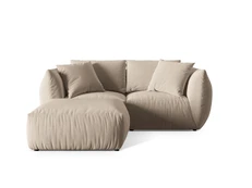 Modulinė kampinė sofa, Chris, 4 vietų, 220x200x80, ekru spalva kaina