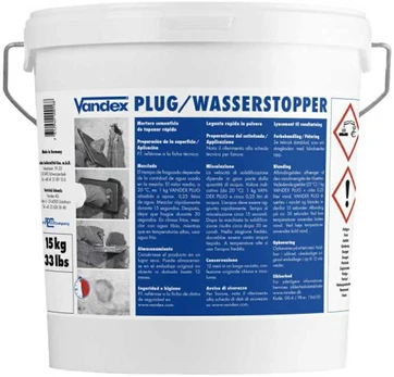 Pratekėjimus stabdantis mišinys Vandex Plug, 15 kg