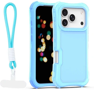 Dėklas Telforceone Safepop case with strap for iPhone 17 Pro 6,3' mėlynas