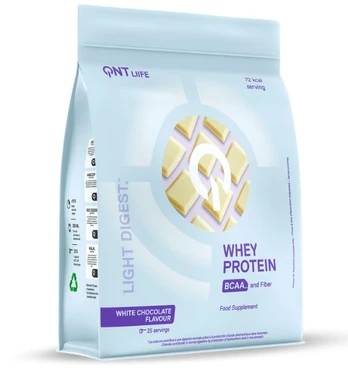 QNT Light Digest Whey Protein, Balto šokolado skonio, 500 g