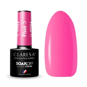 Claresa Soak Off UV/LED Fluo lakier hybrydowy 5 5g