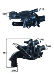 termostatas, aušinimo skystis MAHLE TM 46 105