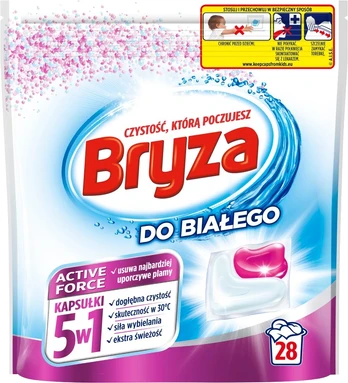 Bryza Kapsulės baltam skalbiniui 5v1 Active Force