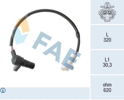 Jutiklis, greitis / aps./min. FAE 79526