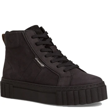 Aulinukai moterims, Juoda, Lace boot flat