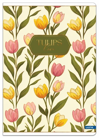 Sąsiuvinis A4 52lap. 80g TULIPS lang.