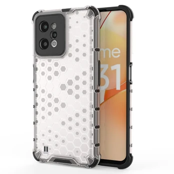 Hurtel Honeycomb dėklas skirtas Realme C31, skaidrus