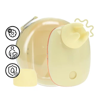 Dreamsicle Compact AirTap System Vibrator Yellow 2-in-1 Attachments