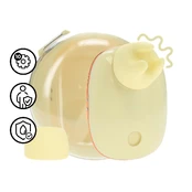 Dreamsicle Compact AirTap System Vibrator Yellow 2-in-1 Attachments kaina