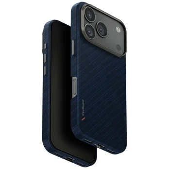 Dėklas UNIQ Keva EDGE do iPhone 17 Pro Magclick Charging mėlyna