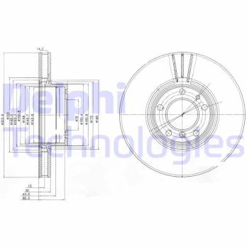 Stabdžių diskas DELPHI BG9005