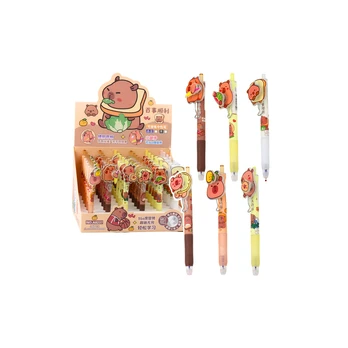 Lean Capybara Gel Pen With Rotating Element Mėlyna Ink 14.5cm Mix