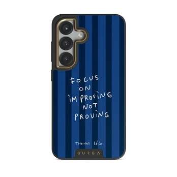 Focus On - Samsung Galaxy S25 Case, Elite Dark (Magnetic) / Gold
