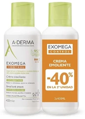 A Derma EXOMEGA CONTROL emollient cream pack 2 x 400 ml kaina